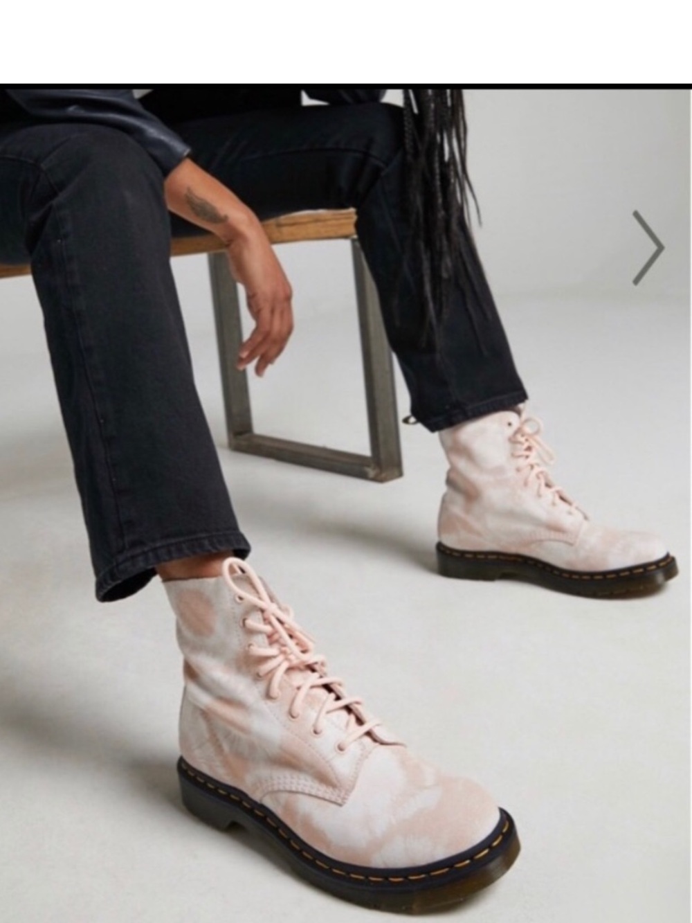 Dr. Martens Tie dye Pink Lace-Up Suede Ankle Boots
